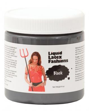 Liquid latex fashions body paint 4 oz - black