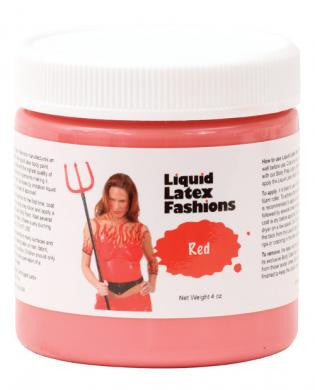 Liquid latex fashions body paint 4 oz - red