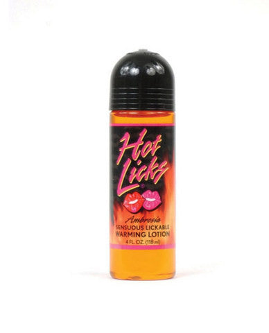 Hot Licks Lickable Warming Lotion Ambrosia 4oz