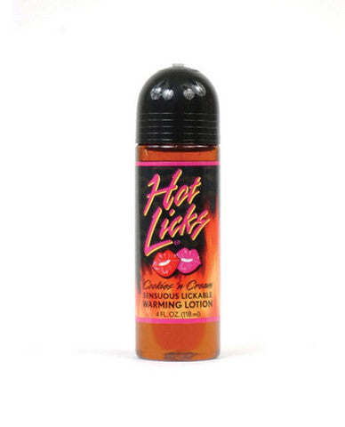 Hot Licks Lickable Warming Lotion Cookies And Cream 4 oz