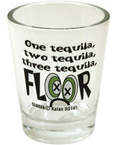 1 tequilla 2 tequilla 3 tequilla floor shot glass