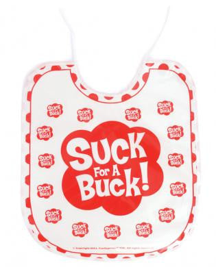 Suck for a buck party bib