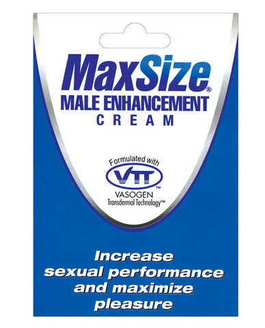 Max size male enhancement cream - individual packet