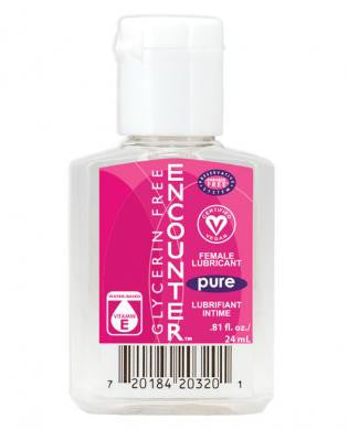 Encounter purse size glycerine free lubricant 24ml - pure
