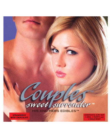 Couples sweet surrender his and her straw wchoc 3pc