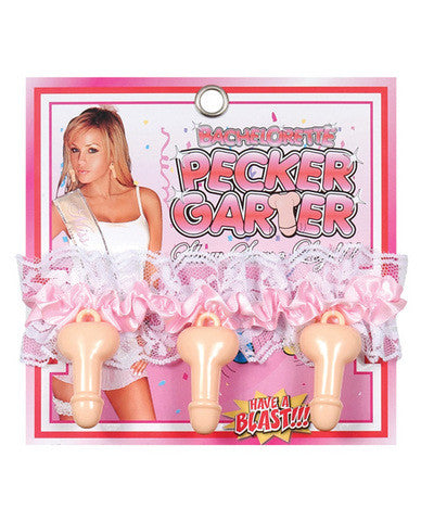 Bachelorette pecker garter&amp;#44; white