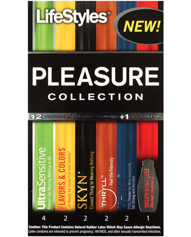 Lifestyles pleasure condoms collection (box of 12 + 1)