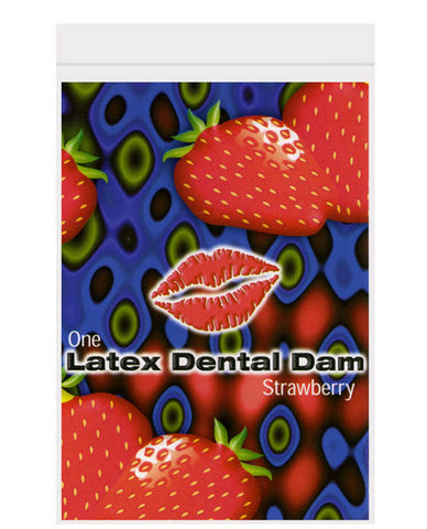 Latex dental dam&amp;#44; strawberry