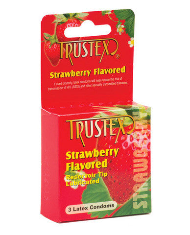 Trustex flavored condoms 3 pack - strawberry