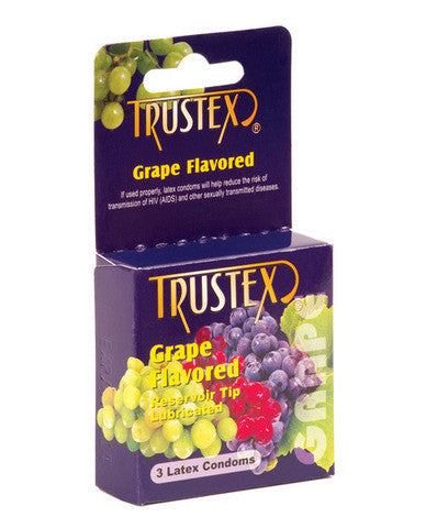 Trustex flavored condoms 3 pack - grape