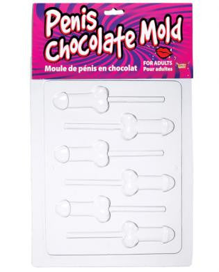 Penis Chocolate Mold - Tray of 6 Lolly Molds