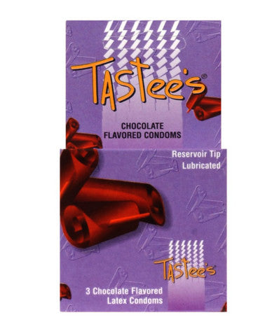 Tastees condoms&amp;#44; chocolate 3 pack