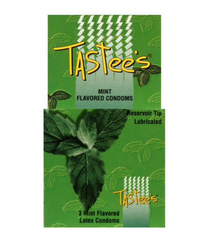 Tastees condoms&amp;#44; mint 3 pack