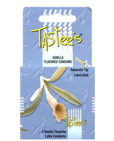 Tastees condoms&amp;#44; vanilla 3 pack
