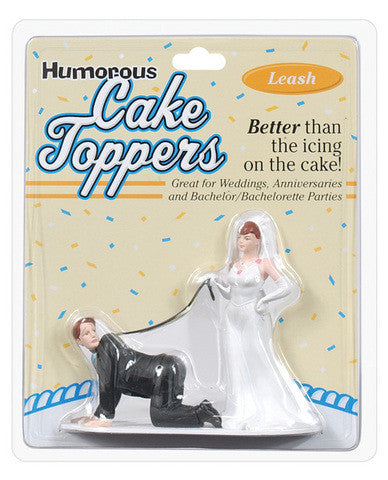 Humorous cake topper-leash