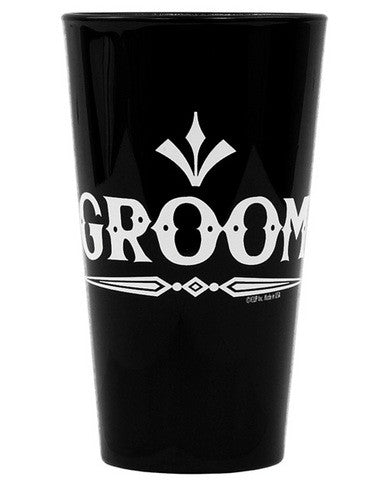 Groom (rock) pint glass - black
