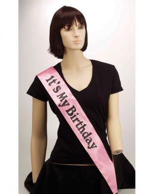 It&#039;s my birthday sash - pink