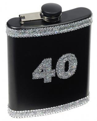 40 birthday flask