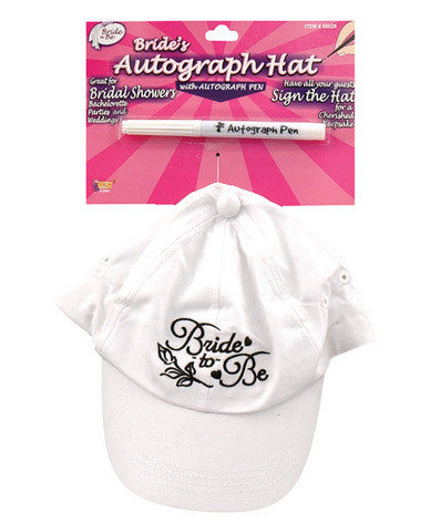 Bride to be autograph hat