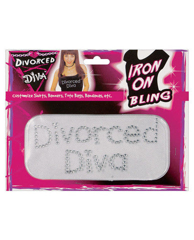 Divorced diva iron on bling
