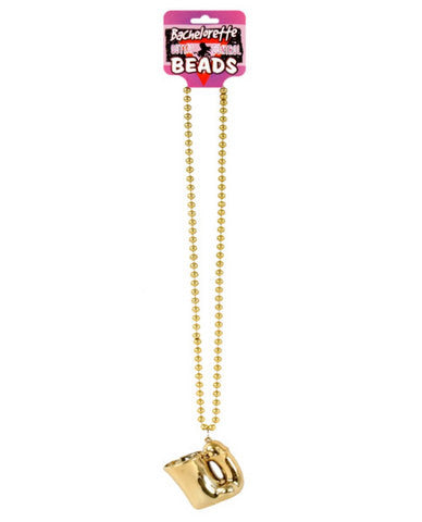 Bachelorette penis shotglass hanging beaded necklace