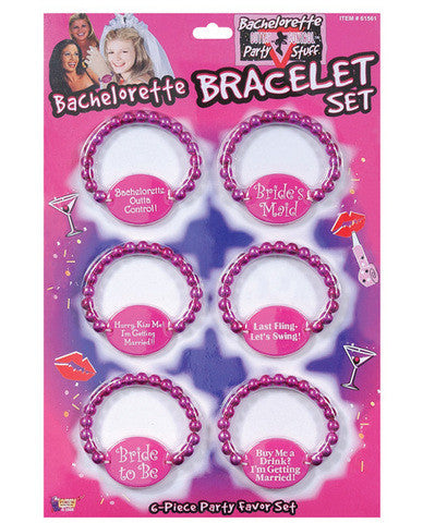 Bachelorette party outta control bracelet set