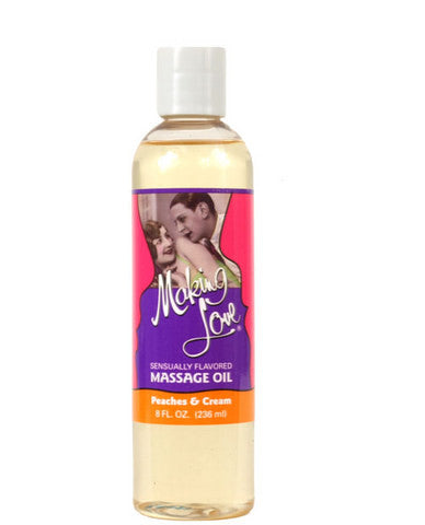 Making love peaches and creme massage oil