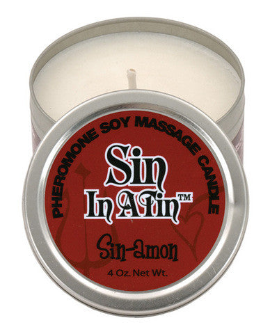 Sin In A Tin Pheromone Massage Candle 4oz