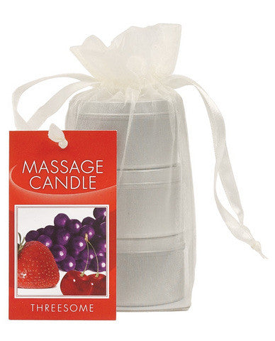 Earthly body edible candle trio gift bag - 2 oz grape&amp;#44; cherry&amp;#44; &amp;