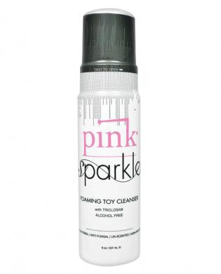 Pink sparkle toy cleaner 8 oz