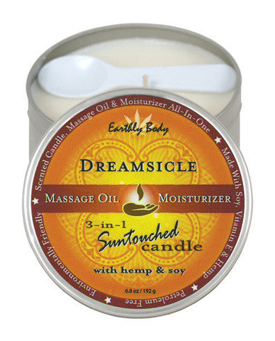 Suntouched hemp candle dreamsicle 6 oz round tin