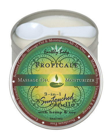 Suntouch hemp candle tropicale 6oz round tin