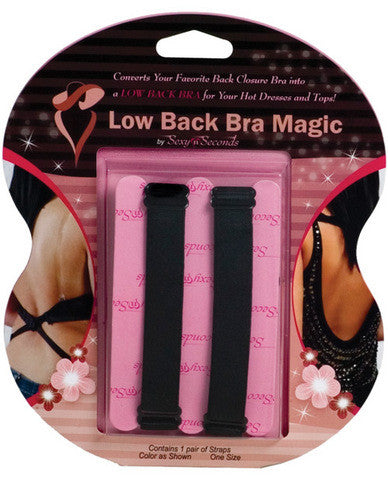 Low back bra magic conversion straps - black pack of 2 strips