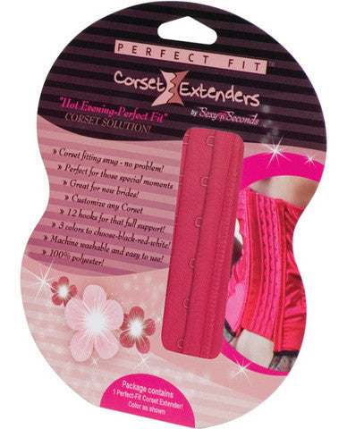 Perfect fit 12-hook corset extender - red