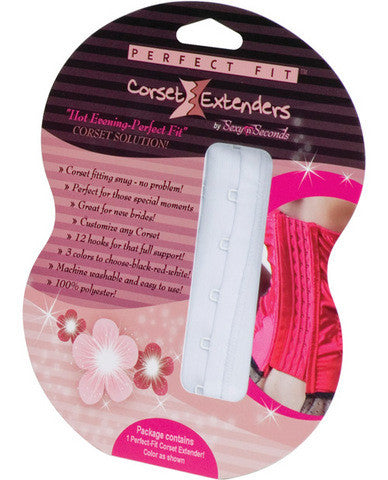 Perfect fit 12-hook corset extender - white