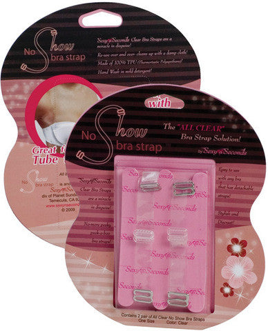 No show bra straps - clear fashion bra straps pack of 4