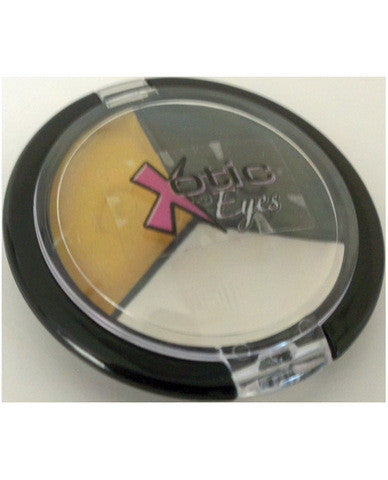 Xotic eyes - creme shadow eye pallet black&amp;#44; gold and white