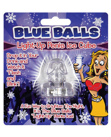 Blue balls light up penis ice cube