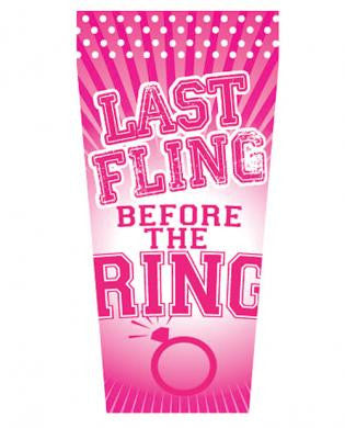Last fling before the ring drinking cup