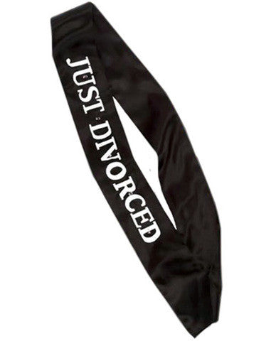 Just divorced flashing sash - black