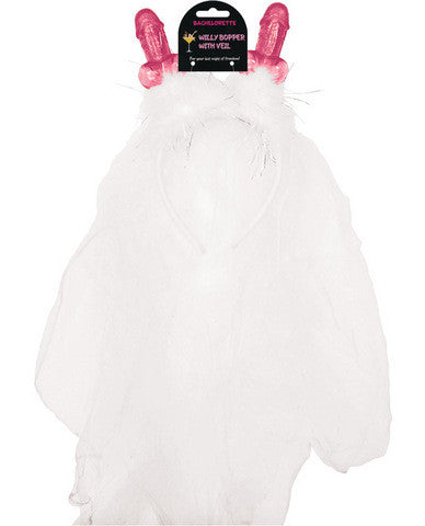 Non-flash willy headband w/veil