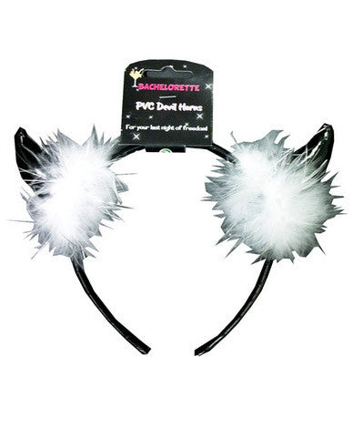 Bachelorette pvc devil horns - black