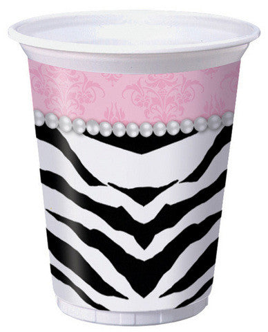 Zebra pearl 16 oz cups - pack of 8