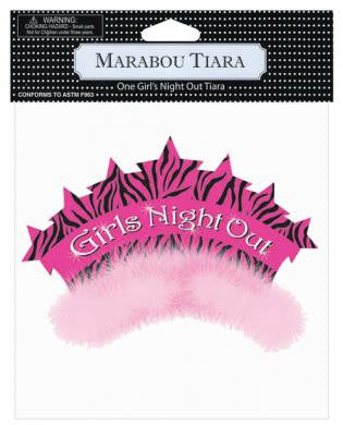 Girls night out tiara w/marabou