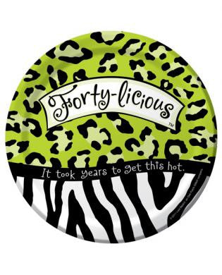 Forty-licious 7in luncheon plates - pack of 8