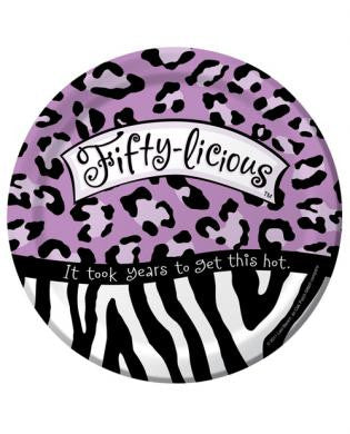 Fifty-licious 7in luncheon plates - pack of 8