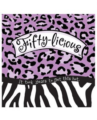 Fifty-licious 3 ply luncheon napkins - pack of 16