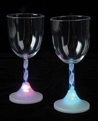 6in Flashing Wine Glass - 8 oz