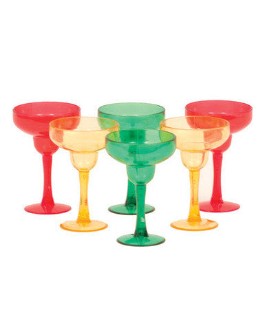 Margarita shot glasses - asst. colors pack of 6