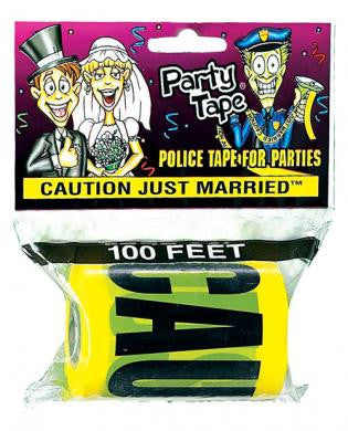 Caution just married party tape